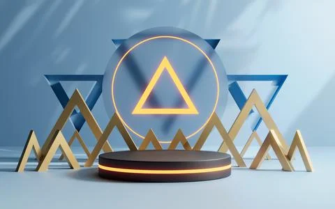 3d rendering abstract platform podium product presentation backdrop Stock Illustration