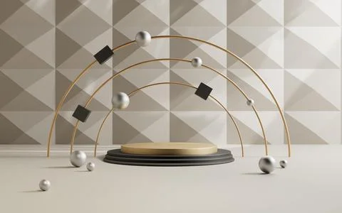 3d rendering abstract platform podium product presentation backdrop Stock Illustration