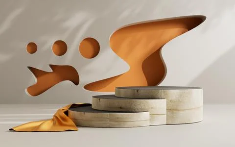 3d rendering abstract platform podium product presentation backdrop Stock Illustration