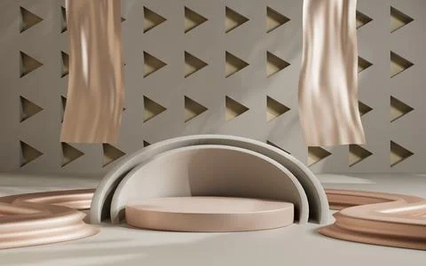 3d rendering abstract platform podium product presentation backdrop Stock Illustration