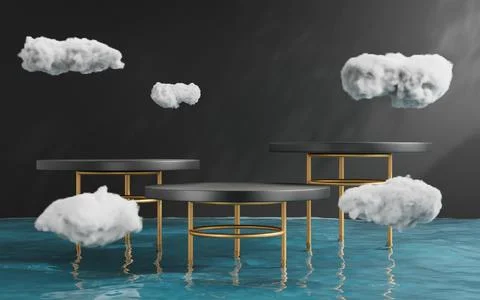 3d rendering abstract platform podium product presentation backdrop Stock Illustration