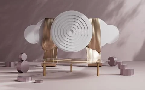 3d rendering abstract platform podium product presentation backdrop Stock Illustration