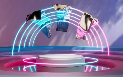 3d rendering abstract platform podium product presentation backdrop Stock Illustration