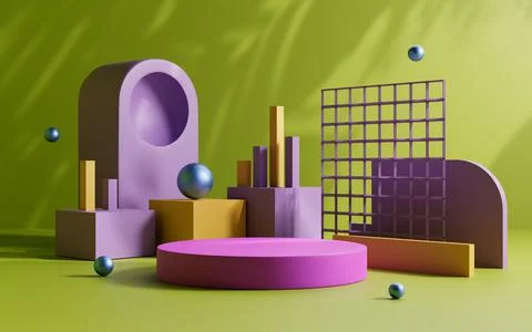 3d rendering abstract platform podium product presentation backdrop Stock Illustration