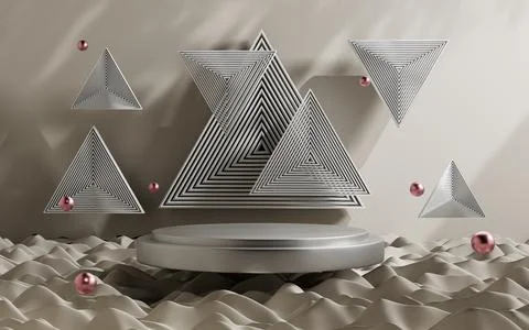 3d rendering abstract platform podium product presentation backdrop Stock Illustration