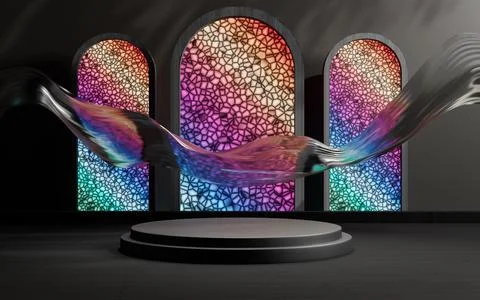 3d rendering abstract platform podium product presentation backdrop Stock Illustration