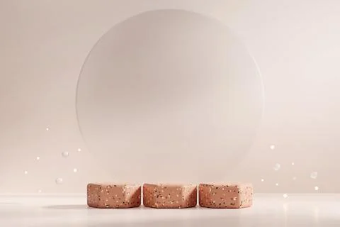 3D rendering abstract platform podium product presentation backdrop Stock Photos