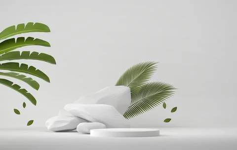 3D rendering abstract platform podium product presentation backdrop Stock Photos