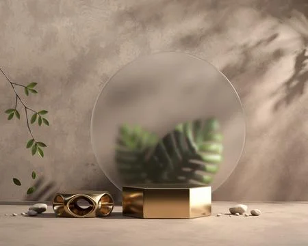 3D rendering abstract platform podium product presentation backdrop Stock Photos