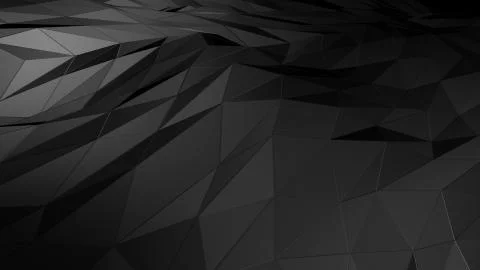 3D rendering abstract polygonal space low poly with connecting surface Stock Photos