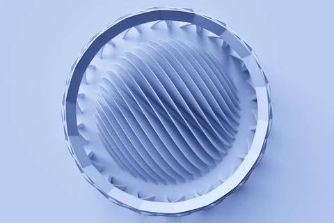 3D rendering abstract   purple   round shape, portal with frame .  round spir Illustrazione stock