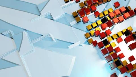 3D rendering Abstract red and black Stock Illustration