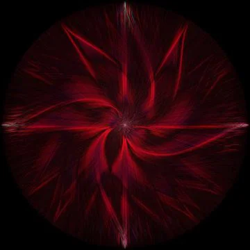 3D rendering of an abstract red spiral background Stock Illustration
