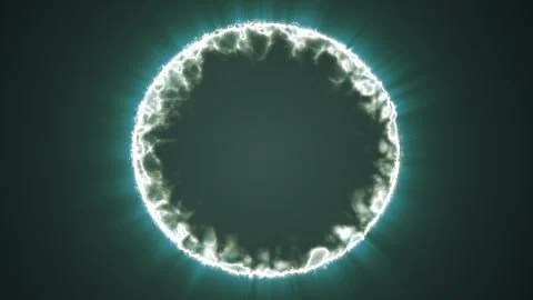 3d rendering of abstract ring background with glowing spiral. Illustrazione stock