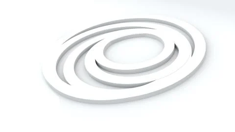 3d rendering of abstract rings inside each other. Geometric circles with イラスト素材