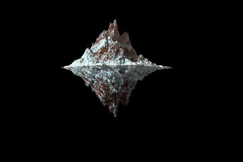 3D rendering abstract rock ice bump texture black background Stock Illustration