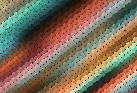 3D rendering of an abstract seamless colorful net pattern background Stock Illustration
