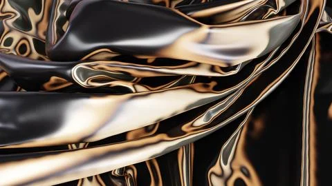 3d rendering, Abstract slik holographic iridescent wallpaper background Stock Illustration