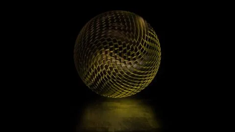 3D rendering of an abstract sphere from volumetric cubic blocks Stock Illustration