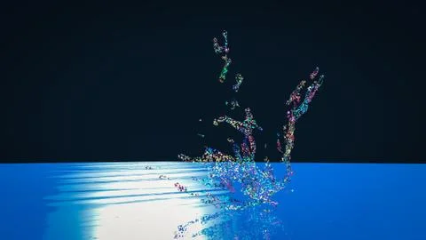 3D rendering of  abstract splash Stock Illustration