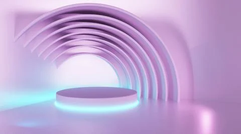 3d rendering abstract stage background mockup Stock Illustration