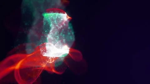 3D rendering of abstract structure of intertwined dots Stock Photos