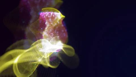 3D rendering of abstract structure of intertwined dots Stock Photos