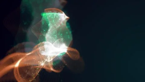 3D rendering of abstract structure of intertwined dots Stock Photos