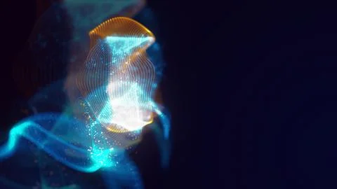 3D rendering of abstract structure of intertwined dots Stock Photos