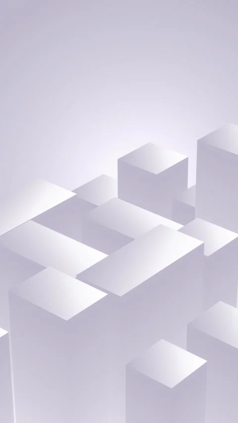 3D Rendering Abstract Tech Geometric White 3d Motion Background With Rectangle Stock Footage 229274155