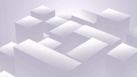 3D Rendering Abstract Tech Geometric White 3D Motion Background With Rectangle Video stock 229274210