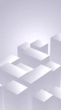 3D Rendering Abstract Tech Geometric White 3d Motion Background With Rectangle イラスト素材