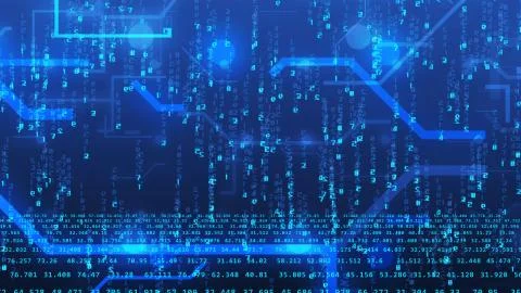 3d rendering. Abstract technology backdrop from imitation of circuit board an Illustrazione stock