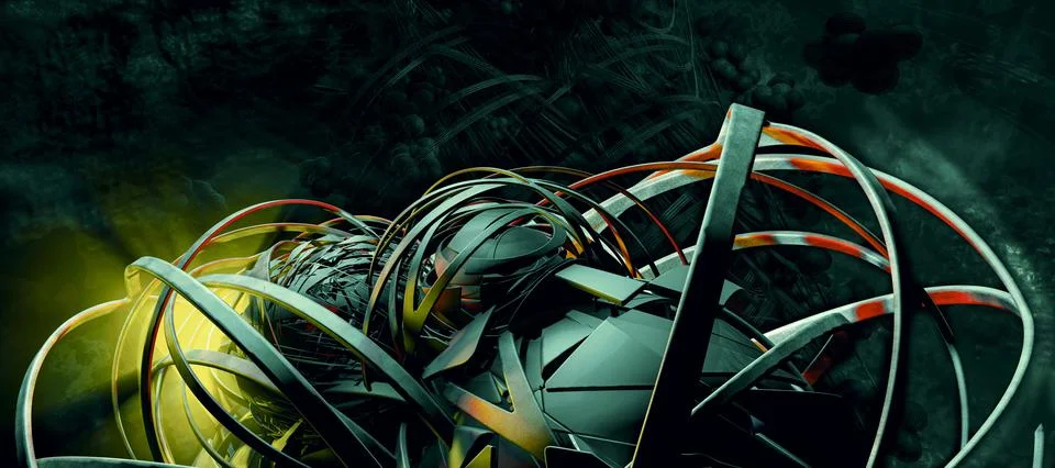 3D rendering of abstract technology concept background Ilustración de archivo