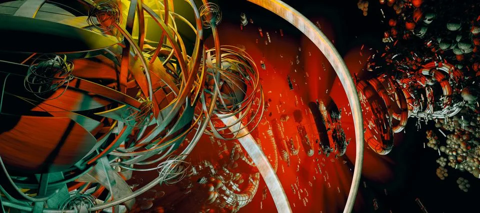 3D rendering of abstract technology concept background 스톡 일러스트