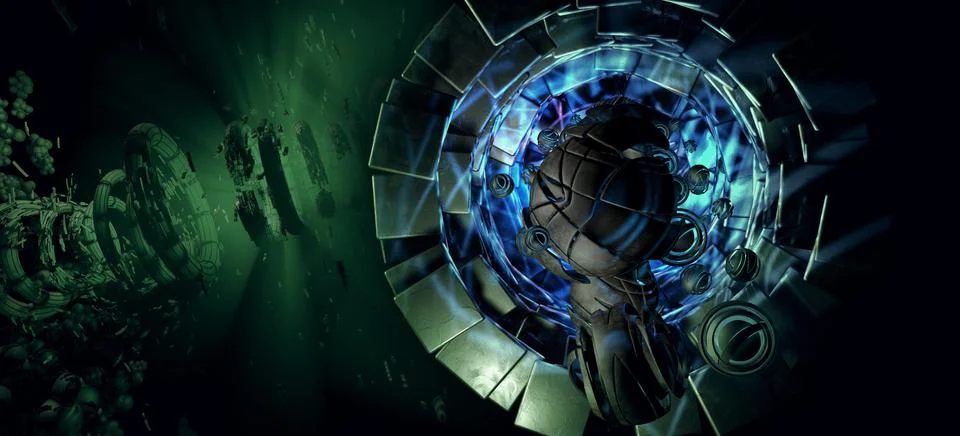 3D rendering of abstract technology concept background 스톡 일러스트