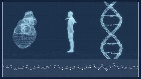 3d rendering of abstract technology science concept. Illustrazione stock