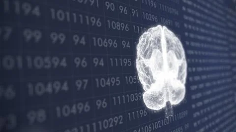 3d rendering of abstract technology science concept human data health digital. 스톡 일러스트
