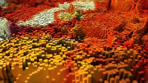 3d rendering. Abstract topography and colors Stock Illustration