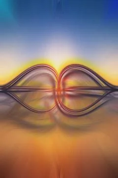 3D rendering of an abstract twisted light fibers effect wallpaper Stock-Illustration