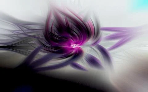 3D rendering of an abstract twisted light fibers effect background Stock Illustration
