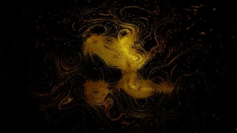 3D rendering of abstract twists and prominences from bright particles. Patter 스톡 일러스트