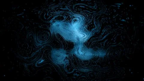 3D rendering of abstract twists and prominences from bright particles. Patter Stock Illustration