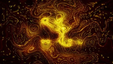 3D rendering of abstract twists and prominences from bright particles. Patter 스톡 일러스트