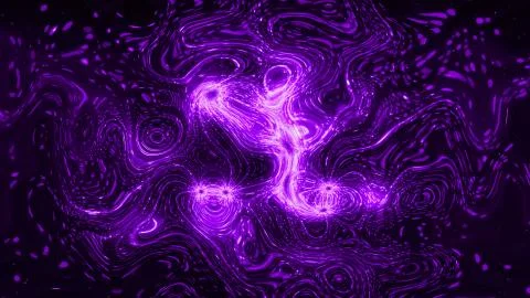 3D rendering of abstract twists and prominences from bright particles. Patter Stock Illustration