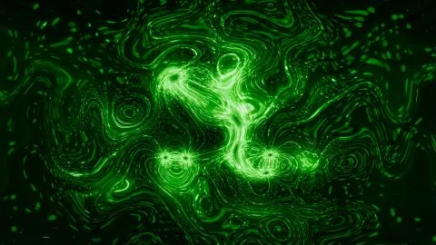 3D rendering of abstract twists and prominences from bright particles. Patter 스톡 일러스트