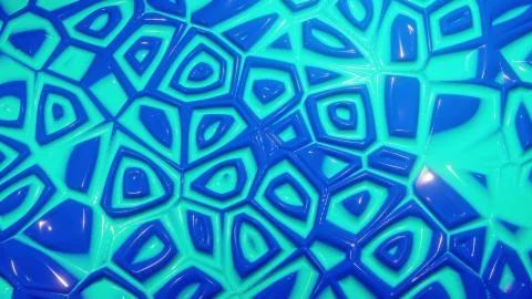 3d rendering. Abstract wavy pattern on bright glossy surface, liquid gradient Stock Illustration