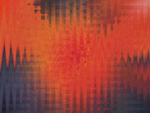 3D rendering of an abstract wavy psychedelic and futuristic background Illustrazione stock