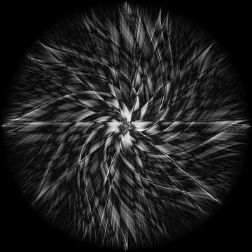 3D rendering of an abstract white and black spiral background 库存插图