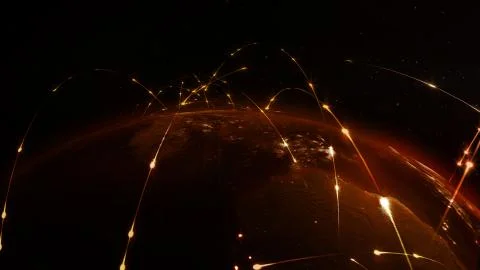 3D rendering abstract of world network, internet and global connection concept	 Illustrazione stock